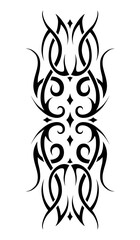 Tribal tattoo. Vector frame border pattern ornament decor. 