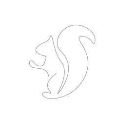 Squirrel on white background, vector illustration