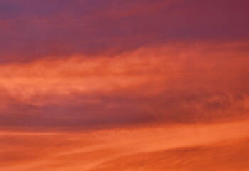Fototapeta na wymiar cloud spreading on sunset twilight sky in evening