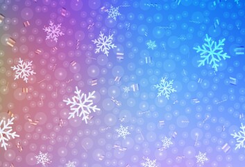 Light Blue, Red vector layout in New Year style.