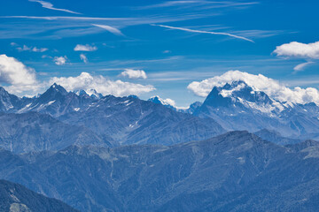 mountains and clouds