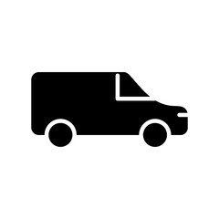 van delivery car silhouette style icon