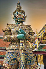 giant statue in grand palace city of Bangkok