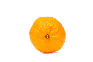 Ripe mandarin on white background