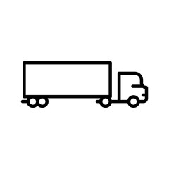 big truck delivery service line style icon