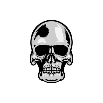Skull head icon vector illustration isolated on white background