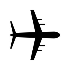 Obraz premium airplane flying silhouette style icon