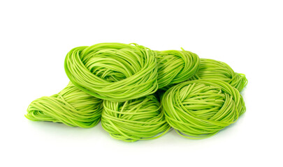 Dry Jade Noodle an isolated on white background.