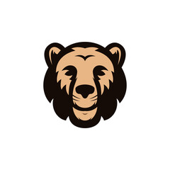 Lion head icon logo template. Lion logo design in white background