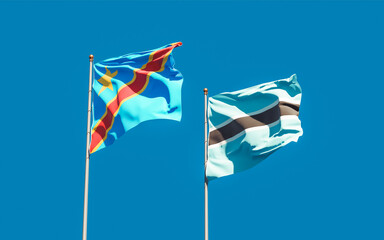 Flags of DR Congo and Botswana.