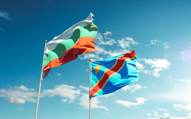 Flags of DR Congo and Bulgaria.