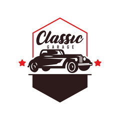 Obraz premium Vintage retro muscle car logo emblem