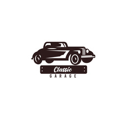 Vintage retro muscle car logo emblem