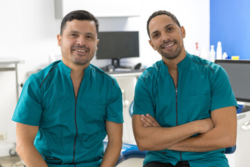 portrait of two male dentists