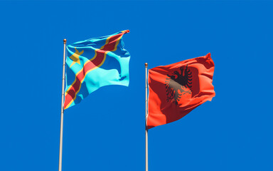 Flags of DR Congo and Albania.