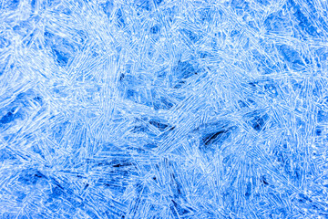 Obraz premium frozen puddle close up