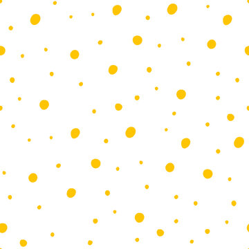 Yellow polka pattern, yellow dots, circles, Holiday winter design. Luxury  golden wallpaper. Stock Vector | Adobe Stock
