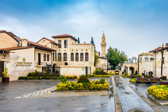 Seyh Fetullah Mosque and Sehrekustu Mansions view in Gaziantep City of Turkey