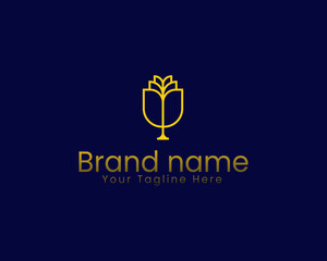 luxurious beauty flower logo spa salon cosmetics brand.