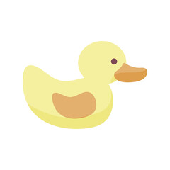 duck baby toy flat style icon