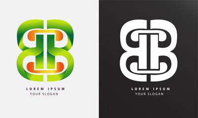 Initial name letter b modern logo
