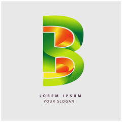 Initial name letter b modern logo