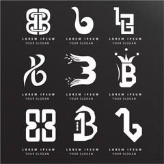 Initial name letter b modern logo