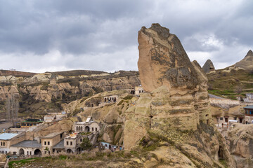 Fototapeta na wymiar View of Goreme town in Cappadocia, Central Anatolia,Turkey