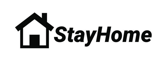 Self isolation concept. All stay at home. Self-isolate from a pandemic. Remote work from home during Quarantine. Vector flat illustration.