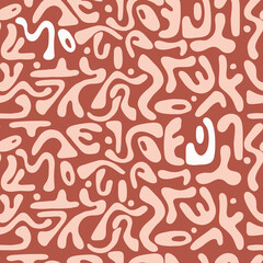 bright seamless pattern with symbols of streamlined shapes