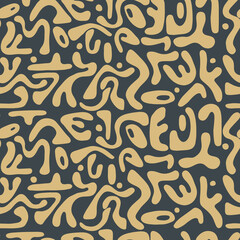 contrasting seamless pattern with symbols of streamlined shapes