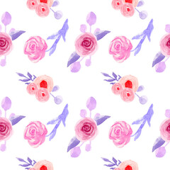 Rose pattern watercolor  hand painting