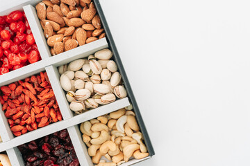Collection of different varieties of nuts