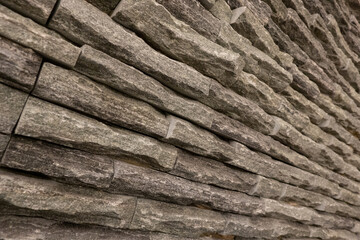 テクスチャー　灰色の石積みの壁　texture of old stone wall