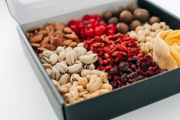Collection of different varieties of nuts