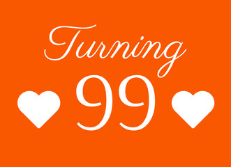 99th birthday card wishes illustration.
