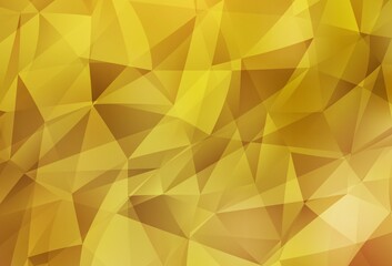 Dark Yellow vector shining triangular layout.
