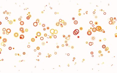 Light Red vector background with bubbles.