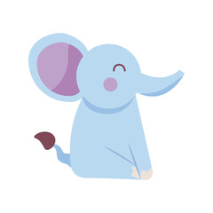cute elephant baby toy flat style icon