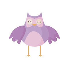 cute owl baby toy flat style icon