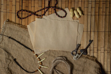 Blank sheet of paper. There is a place for an inscription or logo. A sheet of old paper. Paper on...