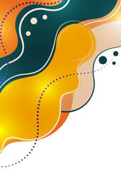 Abstract illustration of smooth color wave and lines. Creative template for your design.