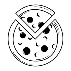 restaurant fast food pizza in line style