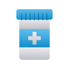 Fototapeta premium bottle of medicine drugs line style icon