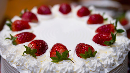 Strawberry cream cake - homemade bakery concept