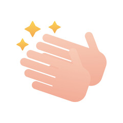 hands clean with bright shine line style icon