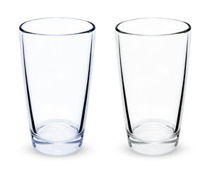 Empty glass isolated on white background with clipping path