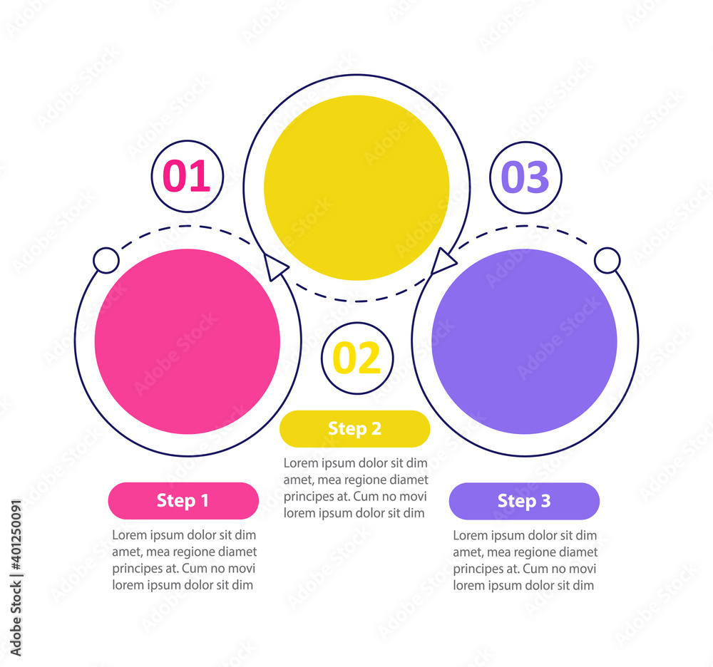 Poster creative chart vector infographic template. business presentation design elements with text space. d