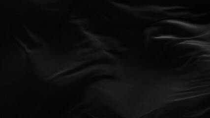 Wave Black satin fabric in slow motion - Powered by Adobe