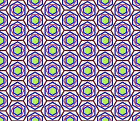  Seamless abstract pattern from geometric hexagonal shapes